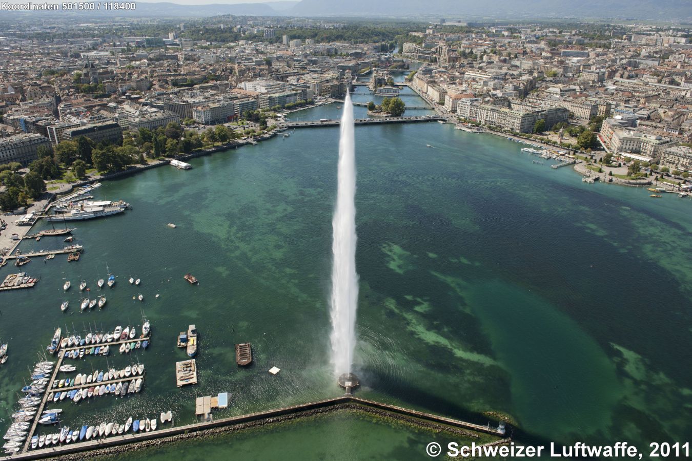 Genf / Genève, Seebecken, 'Jet d'eau' (Position: 2'500'996.71, 1'118'130.85)